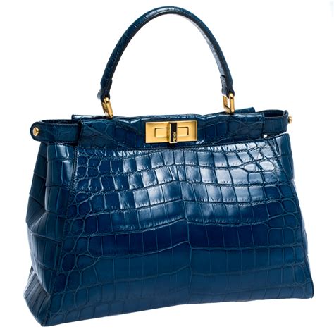 fendi crocodile tote bag|Fendi Medium Crocodile Peekaboo Bag .